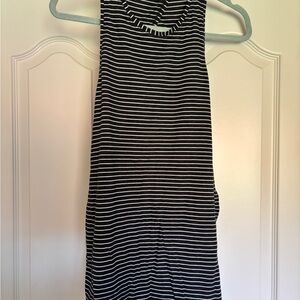 Lululemon Athletica Black and White Striped Tank Top